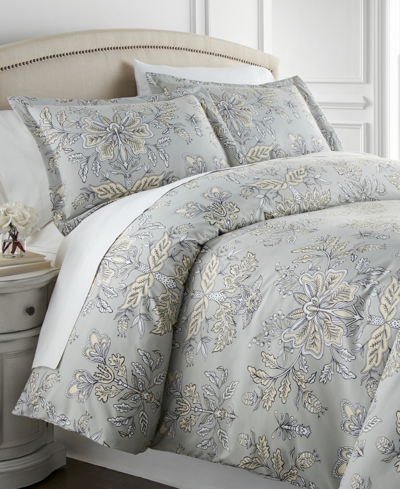 Southshore Fine Linens Vintage-like Garden Down Alternative 3 Piece Comforter Set, King In Sand