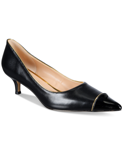 Things Ii Come Women's Jacey Luxurious Pointed-toe Kitten Heel Pumps In Black
