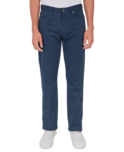 Society Of Threads Men's Regular Fit Solid 5 Pocket Pants In Navy