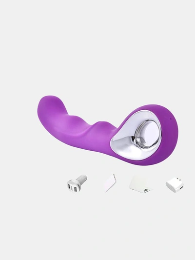 Vigor 10 Mode Vibrating Silicone Realistic Usb Vibrator In Purple
