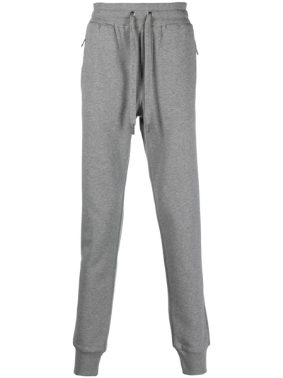 Dolce & Gabbana Drawstring Cotton Track Pants In Grey