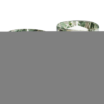 Oka Pair Of Nura Candle Holders - Emerald/mint