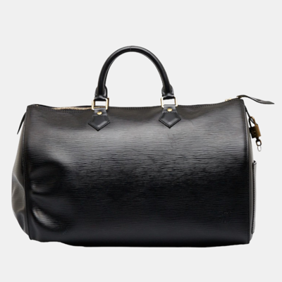 Pre-owned Louis Vuitton Black Epi Speedy 35 Handbag