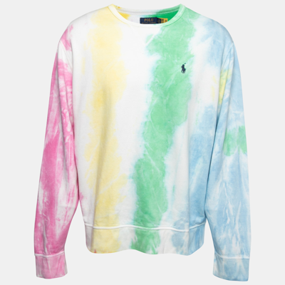 Pre-owned Polo Ralph Lauren Multicolor Tie-dye Print Cotton Crew Neck Sweatshirt L