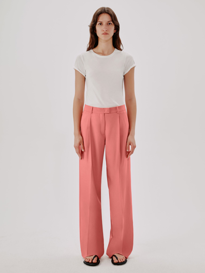 Another Tomorrow Relaxed Wide Leg Pant In Pink