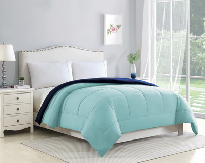 Bibb Home 2-tone Reversible Down Alternative Comforter - 4 Colors In Blue