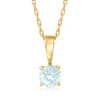 RS PURE BY ROSS-SIMONS AQUAMARINE PENDANT NECKLACE IN 14KT YELLOW GOLD