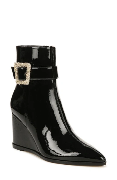 Sam Edelman Weslie Pointed Toe Wedge Bootie In Black