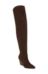 Veronica Beard Lalita Pointed Toe Over The Knee Boot In Cacao