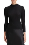 Vince Rib Cashmere & Silk Sweater In Black