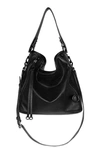 Rebecca Minkoff Mab Leather Hobo Bag In Black