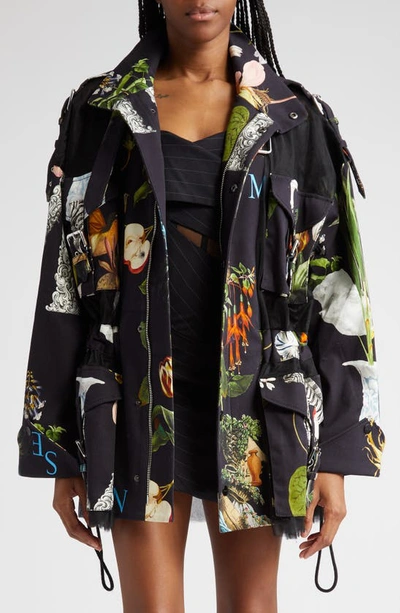 Monse Bomberjacke Mit Grafischem Print In Black Print