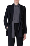Akris Punto Wool Tricotine Tailored Top Jacket In 009 Black