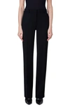 Akris Punto Mikko Straight-leg Wool Pants In 009 Black
