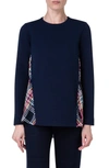 Akris Punto British Check Panel Tunic In Blue Multi