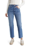 Slvrlake Re-work London Paneled High-rise Straight-leg Jeans In Heart Of Mine
