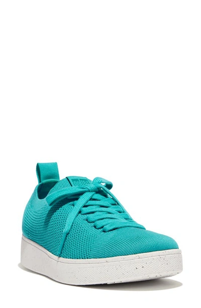 Fitflop Rally Knit Sneaker In Tahiti Blue