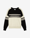 Isabel Marant Two-tone 'colby' Wool Blend Sweater In Black