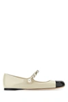 Miu Miu Ankle Strap Ballerinas In Multicoloured