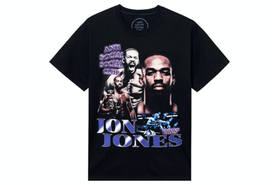 Pre-owned Anti Social Social Club X Ufc Jon Jones Tee Black