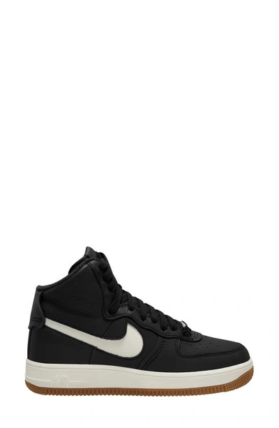 Nike Air Force 1 High Sculpt Sneaker In Black/ Sail/ Gum Medium Brown
