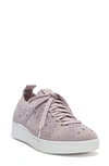 Fitflop Rally Rhinestone Knit Trainer Sneaker In Soft Lilac