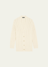 THEORY WOOL-CASHMERE BOXY OVERSIZED CARDIGAN