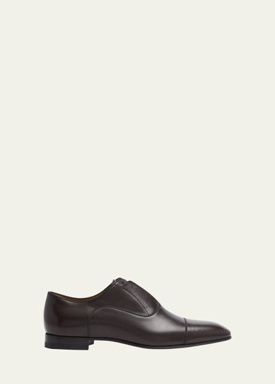 CHRISTIAN LOUBOUTIN MEN'S GREGHOST LEATHER OXFORDS