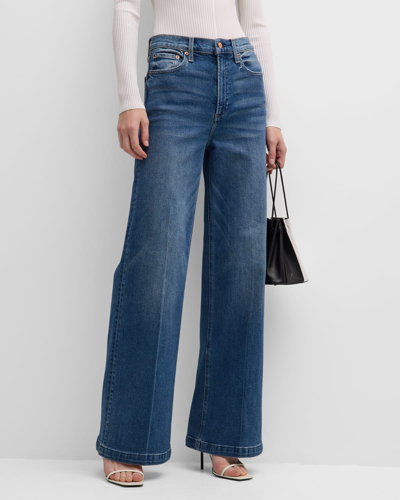 Pistola Lana High Waist Wide Leg Jeans In Blue