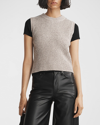 Rag & Bone Ingrid Rib Stitch Wool Sweater Vest In Oat