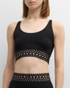 ALAÏA VIENNE LASERCUT CROSSOVER BRA TOP