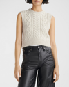 Rag & Bone Women's Brody Cable-knit Wool-blend Vest In Light Grey
