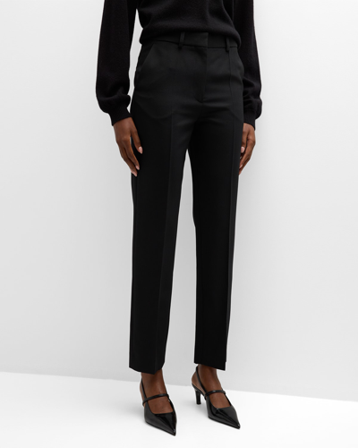 Totême Mid-waist Slim Trousers Black