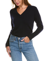 Vince Wool Cashmere V-neck Sweater In Coastal Blue In Blue