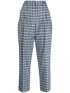 PS BY PAUL SMITH CHECK-PATTERN CROPPED TROUSERS
