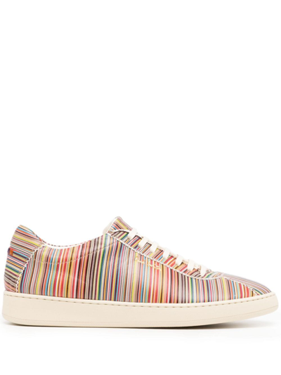 Paul Smith Striped Low-top Sneakers In Mehrfarbig
