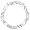Pompeii3 Men's Curb Link 14k Gold (34gram) Or Platinum (55gram) 7.5mm Bracelet 8.5" In Silver