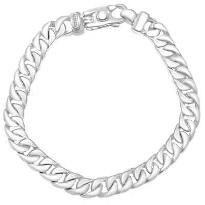 Pompeii3 Men's Curb Link 14k Gold (34gram) Or Platinum (55gram) 7.5mm Bracelet 8.5" In Silver