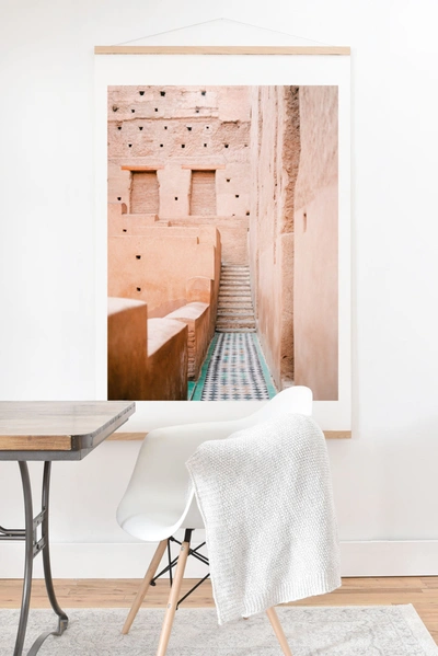 Deny Designs Raisazwart Colors Of Marrakech Morocco Art Print With Oak Hanger In Beige