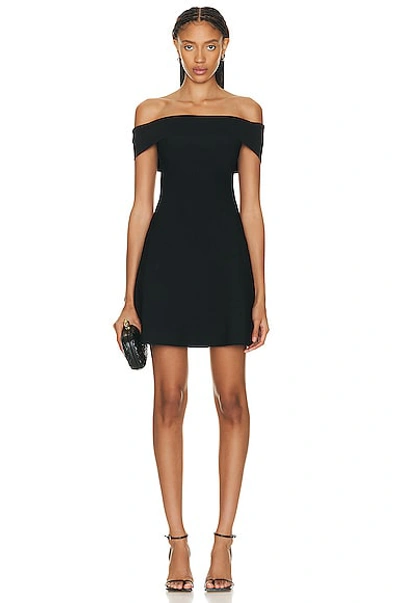 Staud Artistry Off The Shoulder Mini Dress In Black