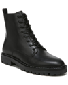 Vince Cabria Lug Leather Ankle Boots In Black