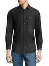 DIESEL Denim Cotton Button-Down Shirt,0400095283830