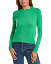 Autumn Cashmere Cropped Reversed Seams Crewneck In Green