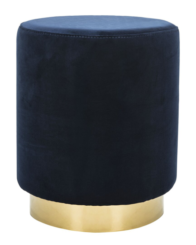 Safavieh Couture Elsworth Velvet Ottoman With Brass Base