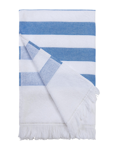 Ozan Premium Home Mediterranean Pestemal Beach Towel In Blue,white