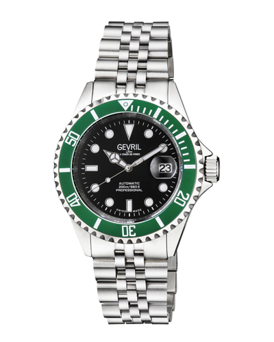 Gevril Men's Wall Street Watch In Silver