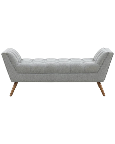 Safavieh Couture Damian Tufted Bench In Grey