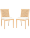 SAFAVIEH COUTURE SAFAVIEH COUTURE SET OF 2 EMILIO WOVEN DINING CHAIRS