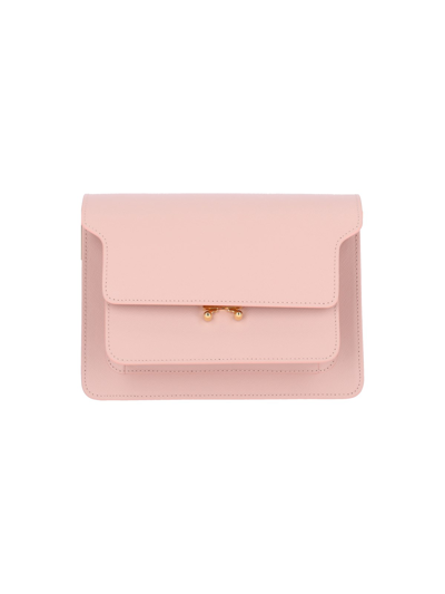 Marni Trunk Medium Shoulder Bag In Pink