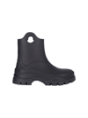 Moncler Ankle-height Boots With Textured Grip And Rugged Sole In Black